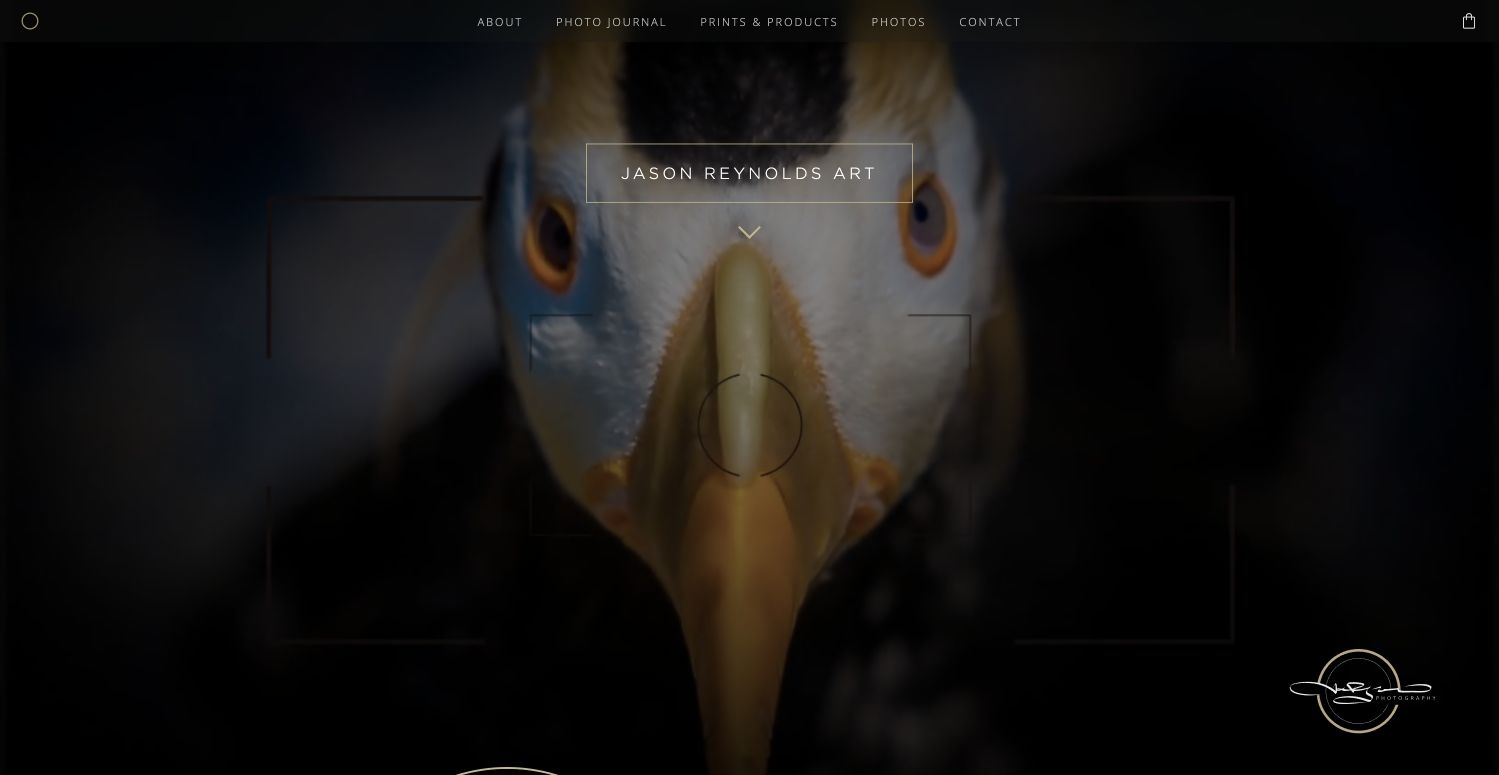 Jason Reynolds Art homepage shown at desktop size.