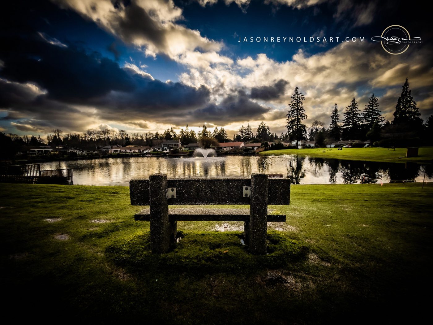 Bench Overlooking Twin Lakes — Federal Way
