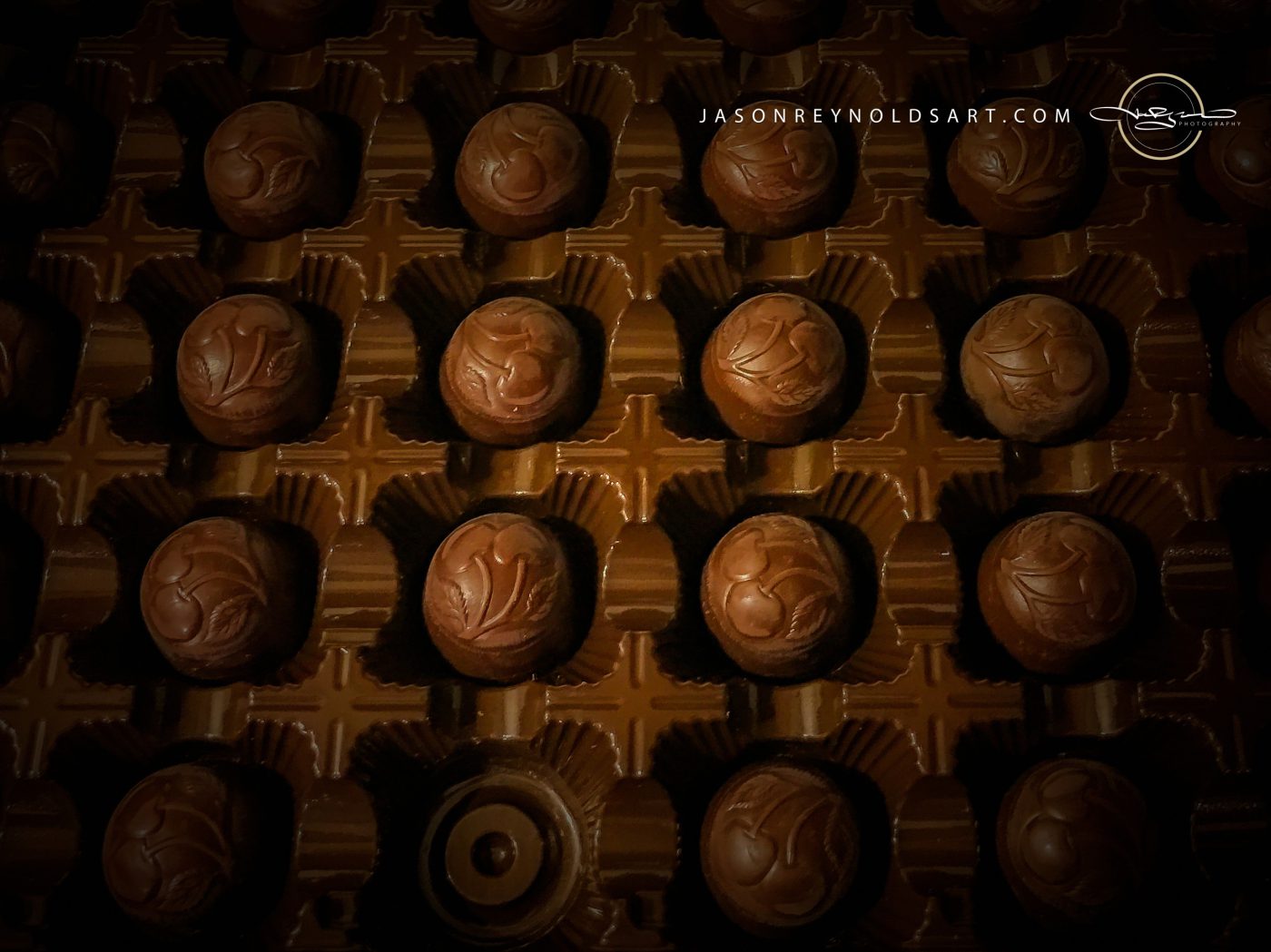 Chocolate Praline Tray — Close-Up