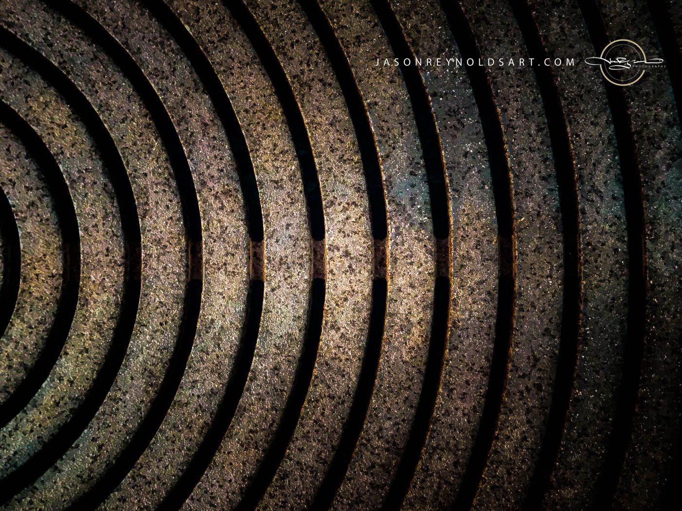 Concentric Cast-Iron Grate — Close-up