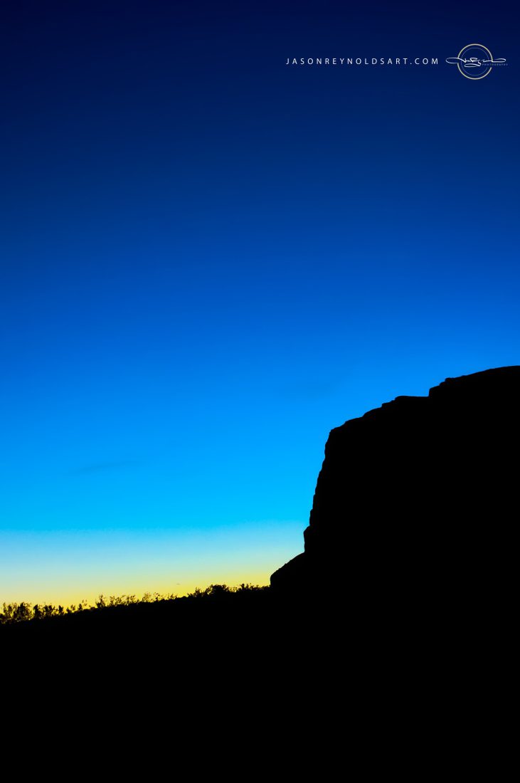 Electric City Silhouette — Steamboat Rock Cliff