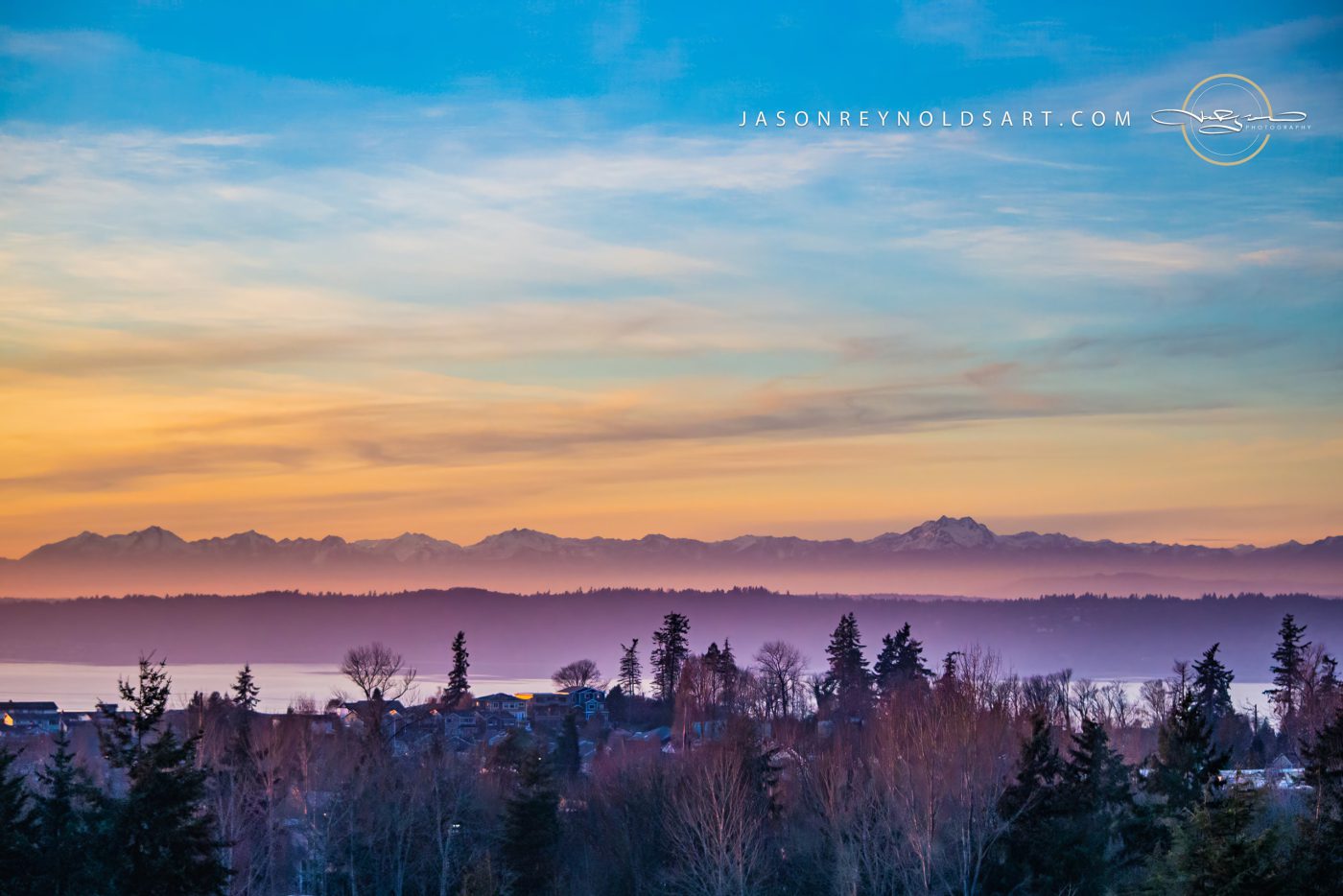 Federal Way Panorama — Redondo Ridge Sunset