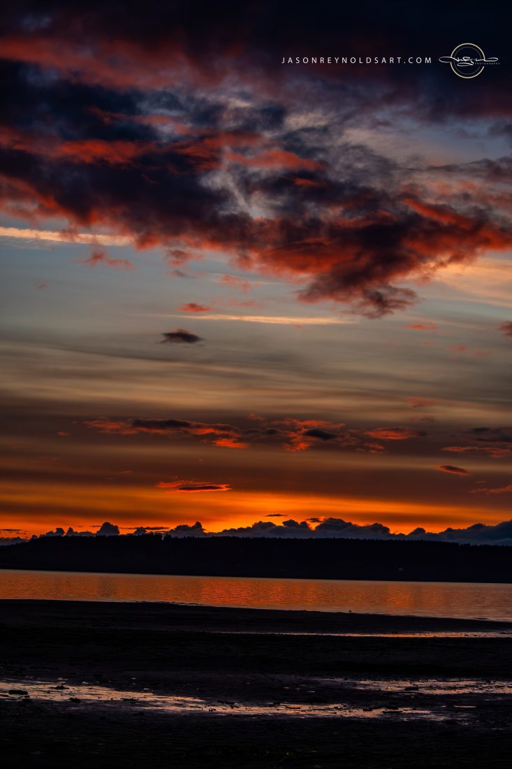 Federal Way Sunset Over Dash Point State Park