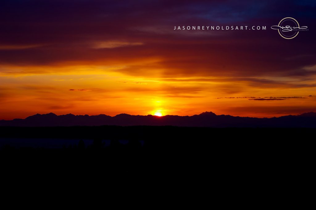 Federal Way Sunset Over the Olympic Mountains