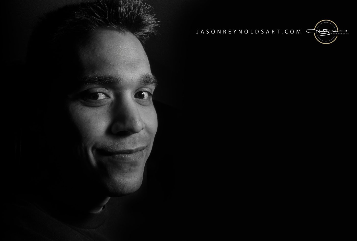 Half-lit Male Portrait — High-Contrast Black and White