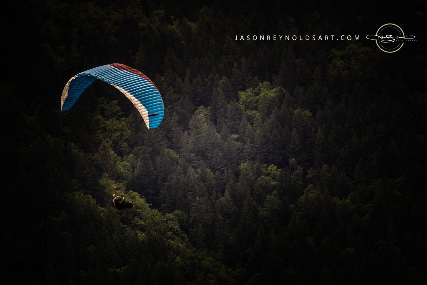 Issaquah Paraglider Over Poo Poo Point Forest