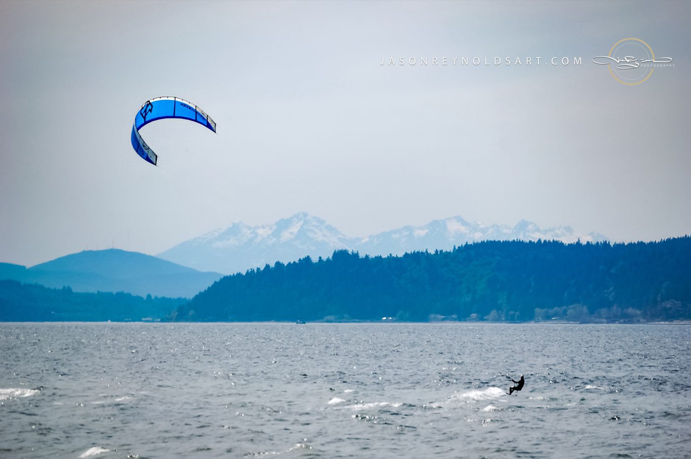 Kiteboarder off Alki Beach, Seattle