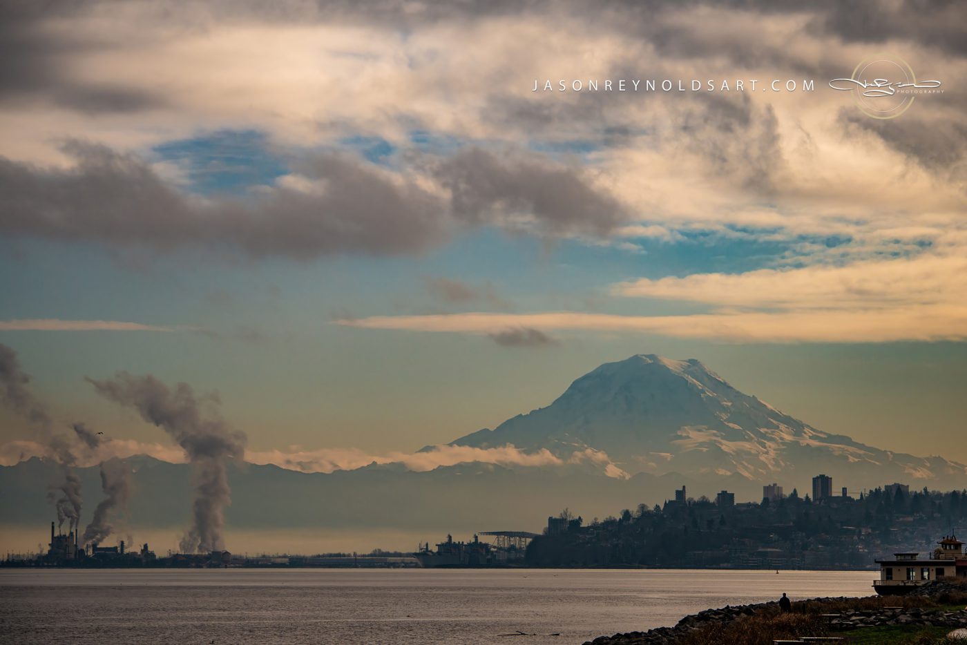 Mount Rainier over Tacoma Waterfront