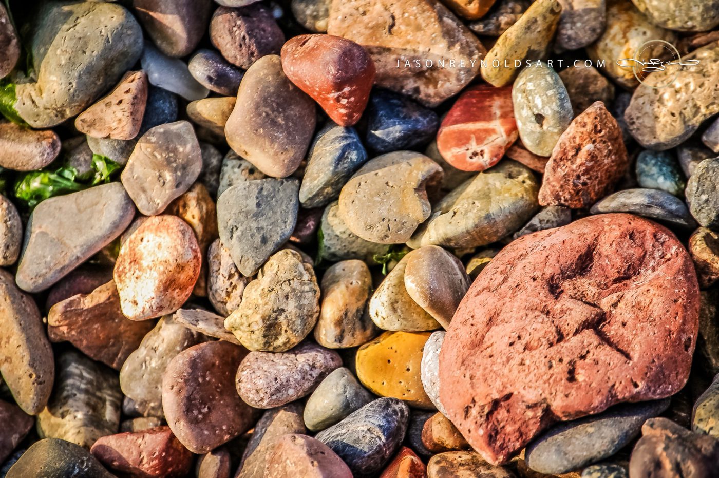 Multicolored Pebbles Close-Up