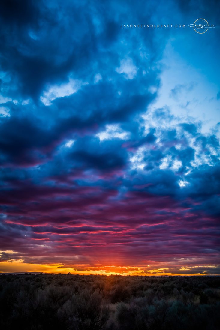Othello Sunset Over Potholes State Park