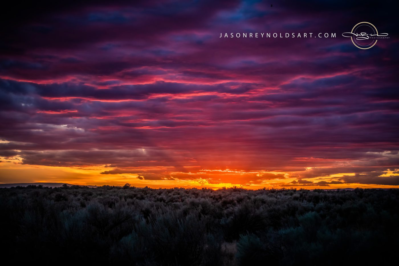Othello Sunset Over Sagebrush Plain