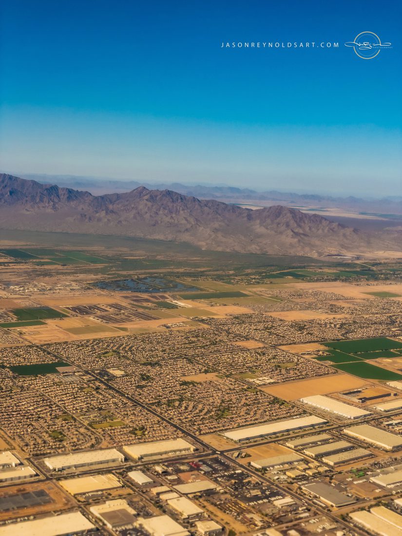 Phoenix Aerial: Maryvale and the Desert Mountains