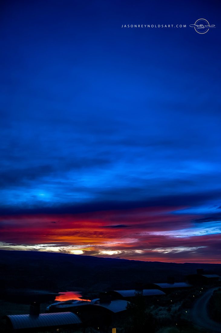 Quincy Sunset Over Cave B Winery