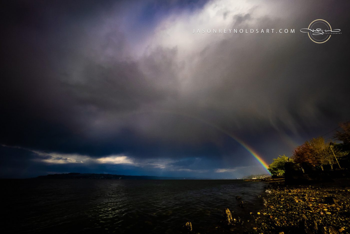 Rainbow Over Tacoma Shoreline