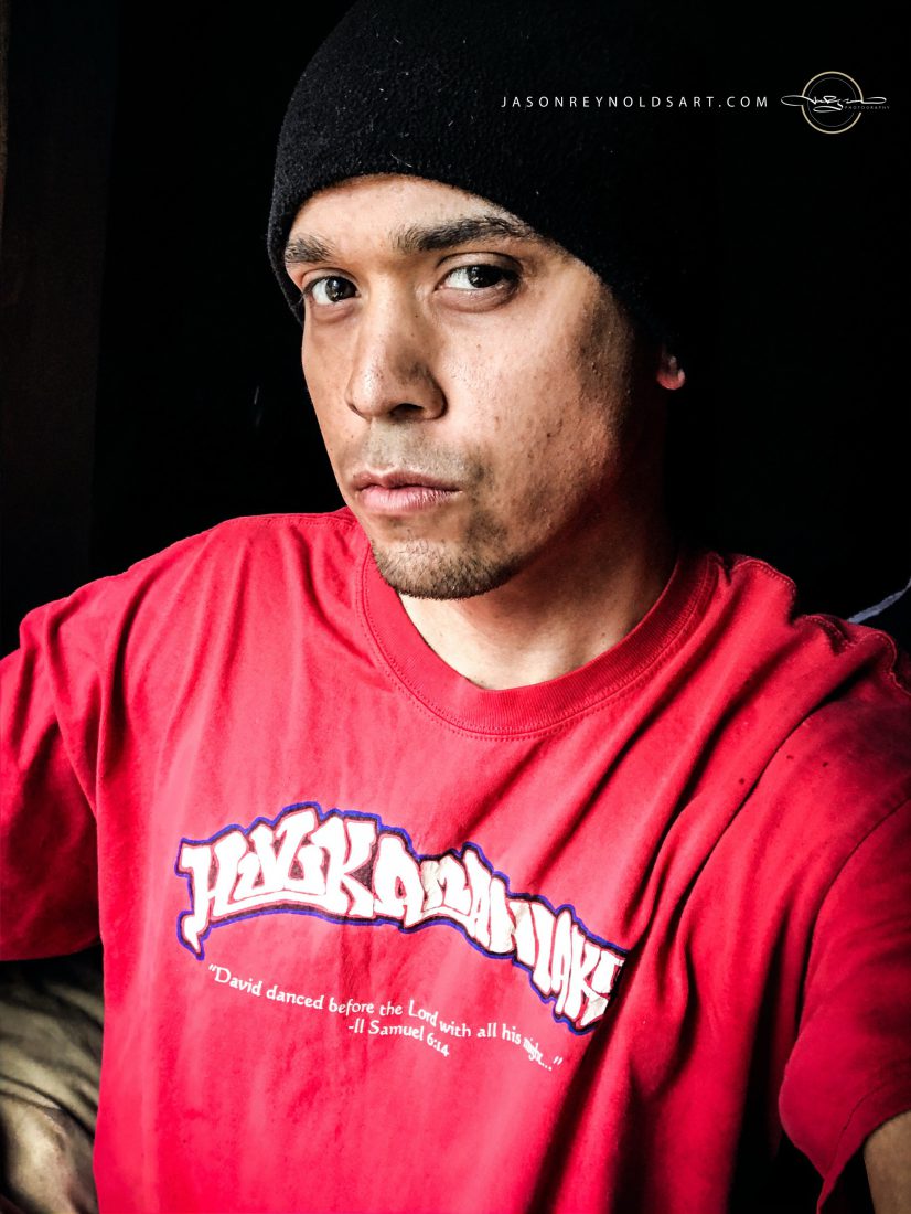 Red Shirt Portrait with Beanie