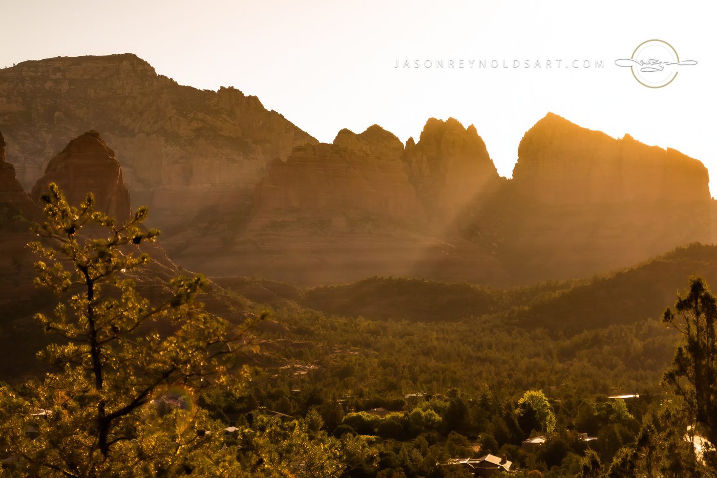 Sedona — Golden Light on Red Rock Ridge