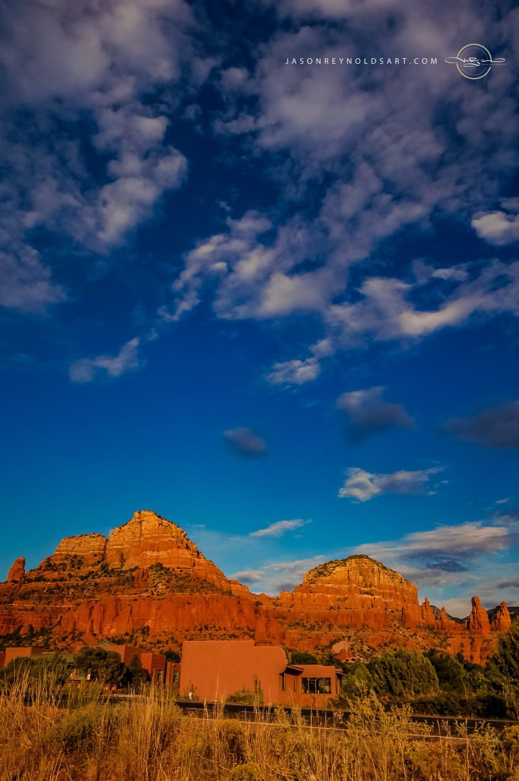 Sedona Red Rock Buttes and Adobe Homes