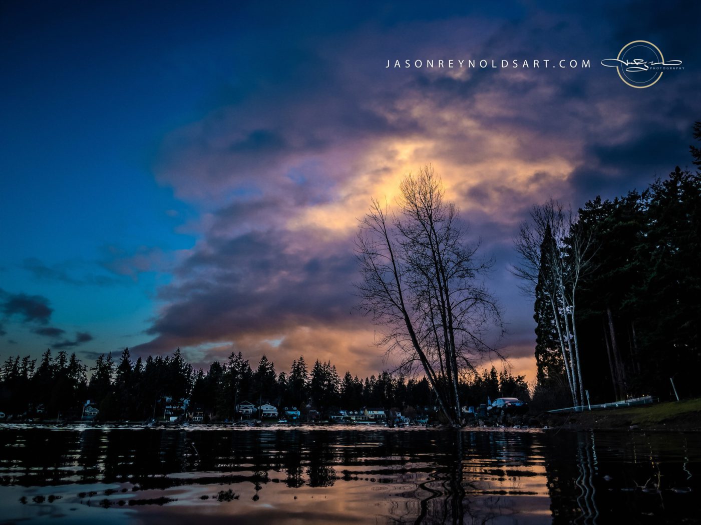 Steel Lake Sunset Silhouettes — Federal Way