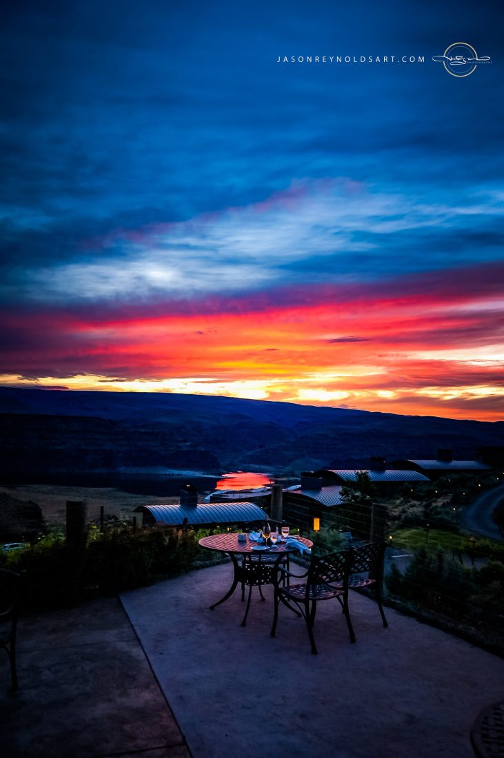 Sunset Over Cave B Estate Winery — Quincy