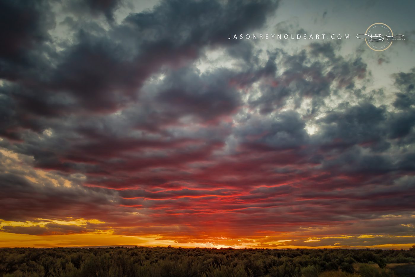 Sunset Over Potholes State Park — Othello
