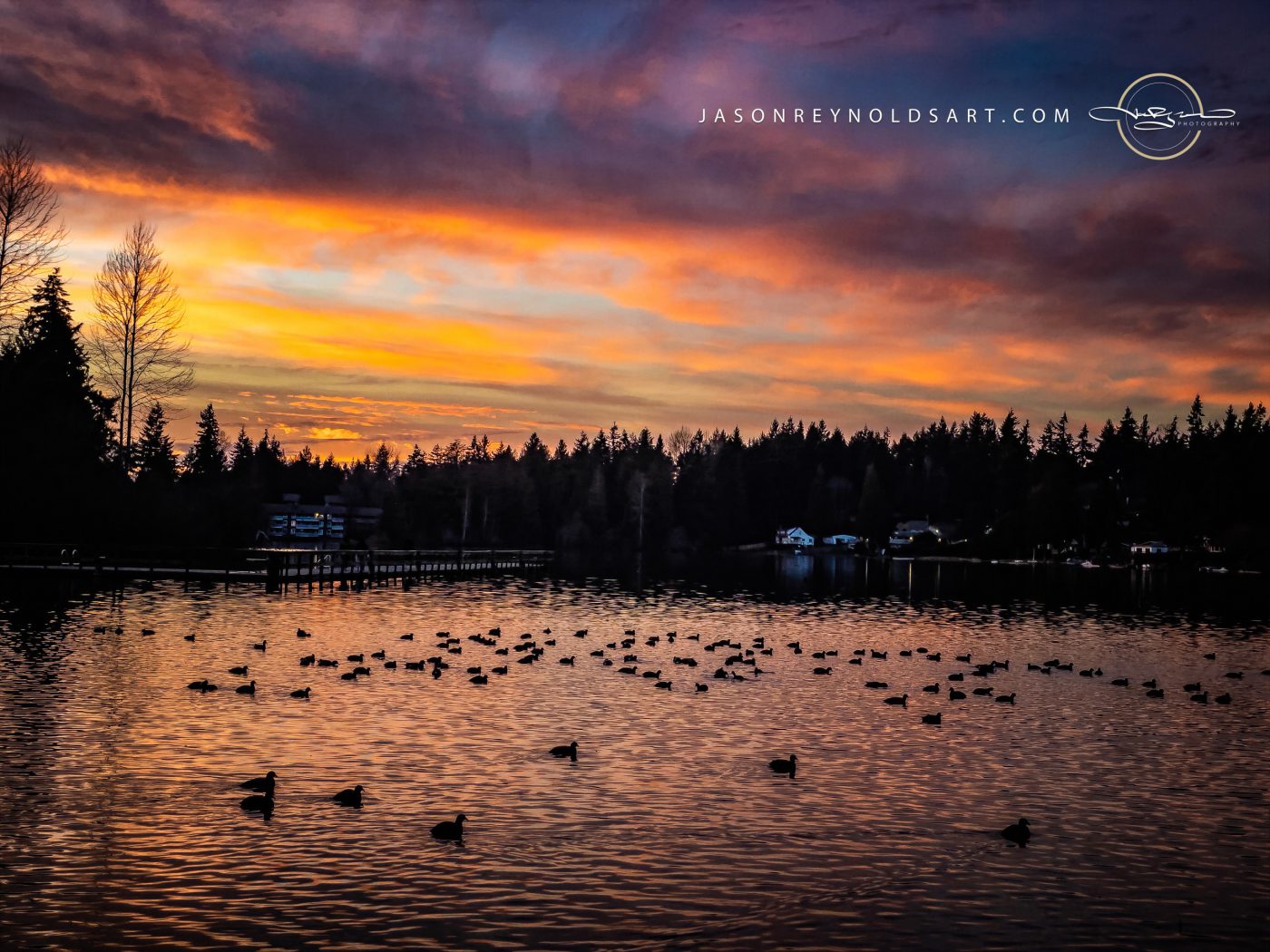 Sunset Over Steel Lake, Federal Way