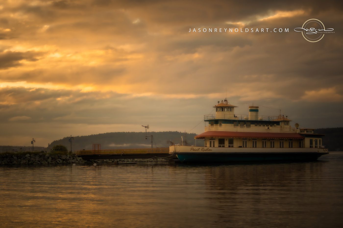 Tacoma — Point Ruston Ferry in Golden Light