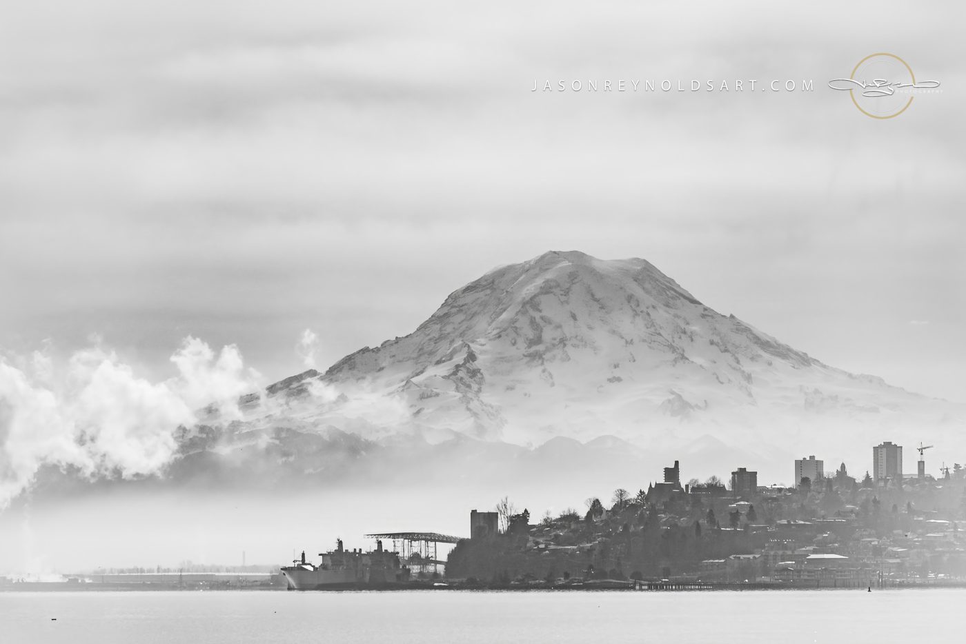 Tacoma View: Mount Rainier Above the Ruston Waterfront