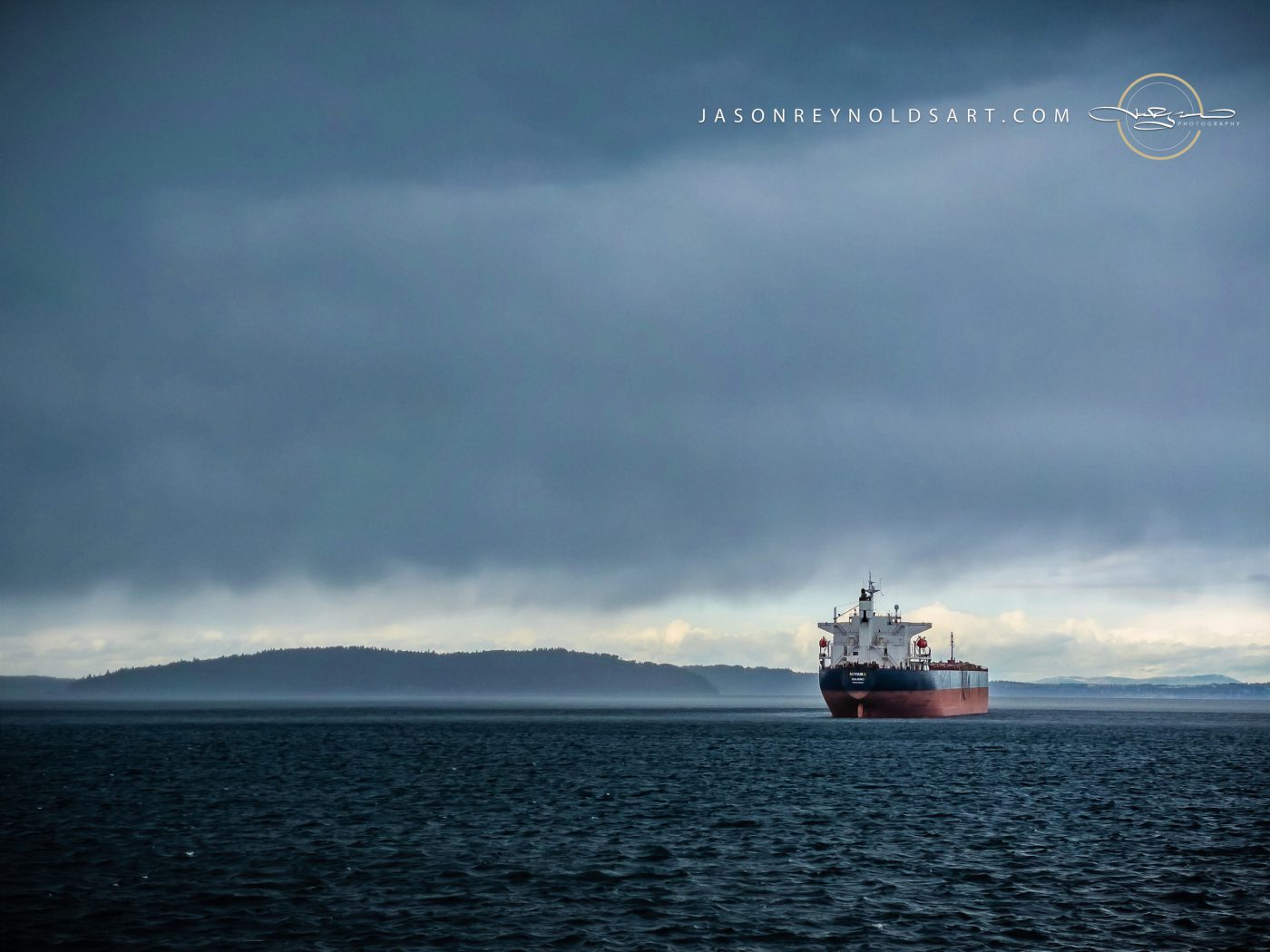 Tanker off Tacoma Shoreline