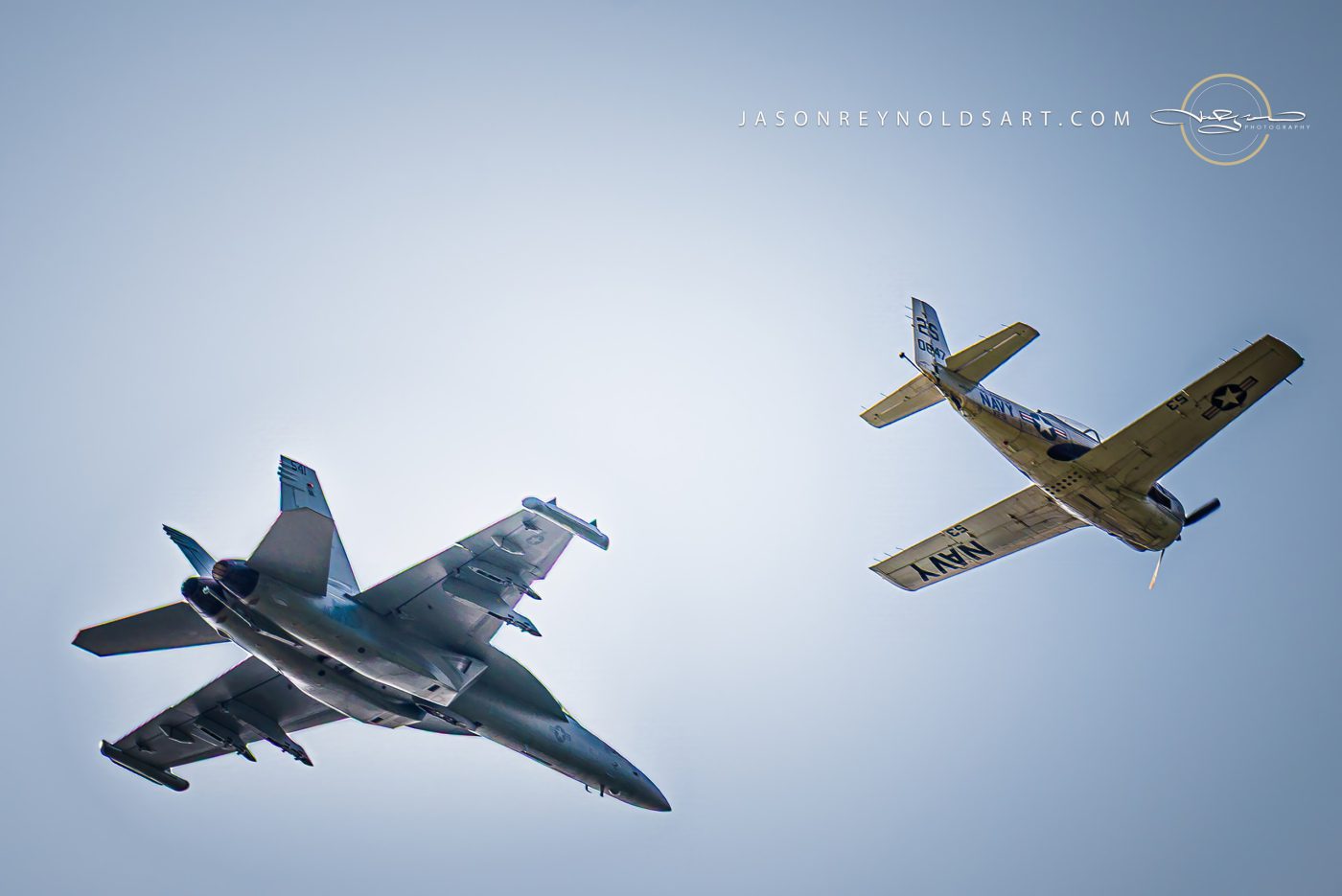 Two U.S. Navy Aircraft in Formation